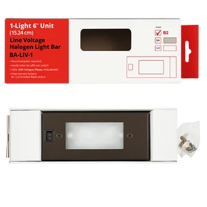 WAC Lighting BA-LIV-1 6" Halogen Light Bar 120V Bronze Under Cabinet Fixture - Picture 1 of 4