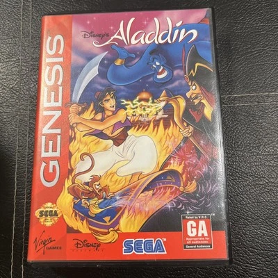 Disney's Aladdin Sega Genesis Original Authentic Complete CIB 1993 - Image 1 of 3