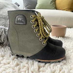 Sorel 1964 Premium Cuña Impermeable Cuero Lona Botas 7.5 - Imagen 1 de 13