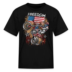 Motocross USA Dirt Bike MX Kids' T-Shirt - Picture 1 of 7
