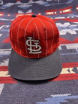 De colección Años 90 St. Louis STL Cardinals Starter Pin Rayas Snapback Gorra Sombrero Foto 1 de 4