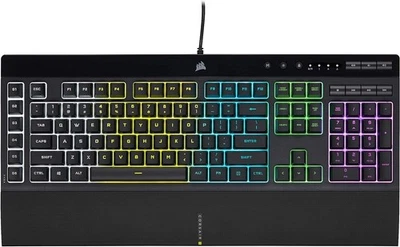 CORSAIR K55 RGB PRO-Dynamic RGB Backlighting Six Macro Keys - French Layout - Image 1 of 4