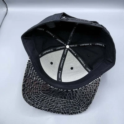 Gorra Air Jordan para hombre negra cemento elefante bordada Jumpman gorra trasera a presión Foto 1 de 4