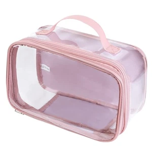 Large clear travel pouch,TSA approved toiletry reusable organizer with zipper... - Picture 1 of 7