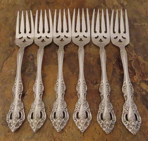Oneida Michelangelo Set of 6 Salad Forks Heirloom Stainless Flatware Lot T - Picture 1 of 5