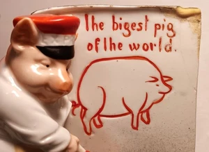 BIGGEST PIG de colección 7711 carenado alemán porcelana palo caja fósforo figura de golpeador - Imagen 1 de 20