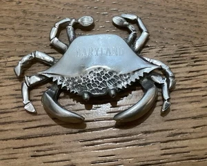 Vintage Sammlerstück riesige schöne Kirk massive Zinn blaue Krabbe graviert MARYLAND - Bild 1 von 4