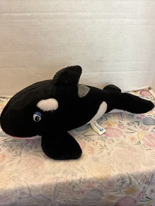 VINTAGE SEA WORLD FIGURE SHAMU ORCA KILLER WHALE SEAWORLD TOY PLUSH STUFFED TOY - Picture 1 of 8