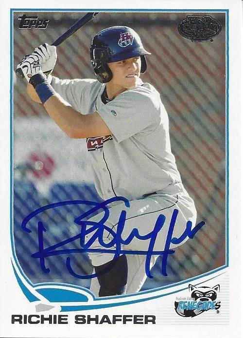 Richie Shaffer Tampa Bay Rays 2013 Topps Pro Debut Signed Card - Image 1 of 1