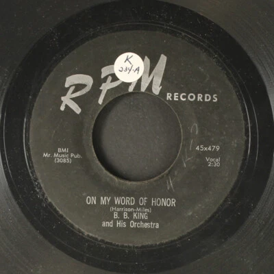 B.B. KING: bim bam / on my word of honor RPM 7" Single 45 RPM - Image 1 of 2