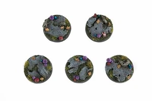 WWG Dark Woodland Toadstool Goblin Bases x 5 (25mm) - 28mm Fantasy Miniatures - Picture 1 of 7