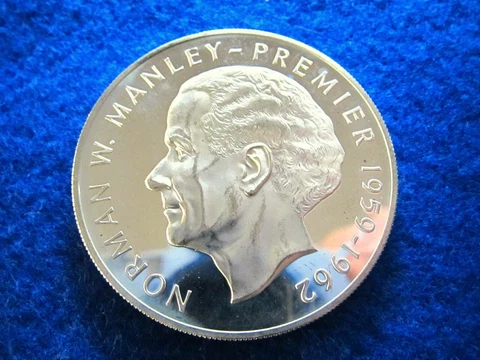 1973 Jamaica Gem Cameo Proof Silver Five Dollars - 45mm - About 1 1/4 Oz Net Cover
