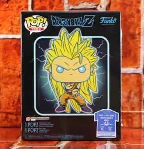 Funko Pop & Tee Dragon Ball Z Super Saiyan 3 Goku XL GameStop Exclusive - Picture 1 of 6