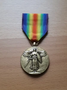 US Victory WW I - Medal / Medaille Auszeichnung Orden am Band 1. Weltkrieg 1.WK - Picture 1 of 4
