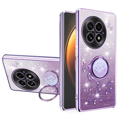 For OnePlus 13, Phone Case Bling Fashion Glitter Soft Clear Ring Holder Cover - Image 1 of 4