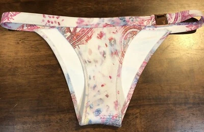 Victoria's Secret белый розовый синий пейсли бикини низ только размер маленький нахальный - Изображение 1 из 4