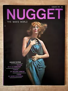 NUGGET THE MAN'S WORLD Magazine February 1960 Vol. 5 #1 PINUP FILE COPY FN/VF - Picture 1 of 10