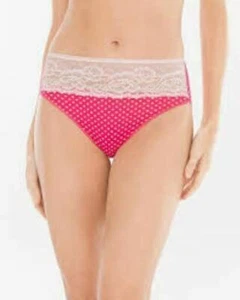 Soma Vanishing Edge S Microfibra con Encaje Pierna Alta Calzoncillo Mod Punto Rosa Punzón - Imagen 1 de 1