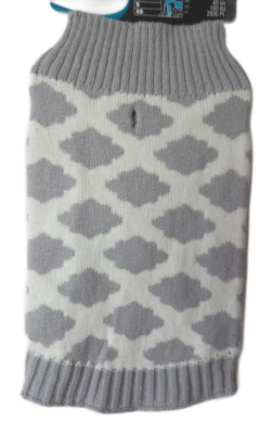 HUKA Hundepullover Gr. S Grau/Weiß Gemustert Polyester Neu - Bild 1 von 2