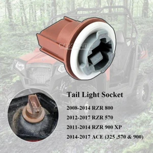 Brown Plastic DOT Taillight Socket For Polaris RZR 800 08-14 RZR 900XP 570 ACE - Picture 1 of 9