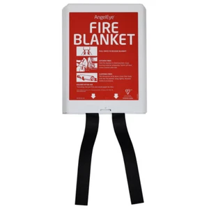 FIREANGEL FIRE BLANKET SMOTHER FIRE KITCHEN GARAGE BIN CHIP PAN 100cm x 100cm - Picture 1 of 2