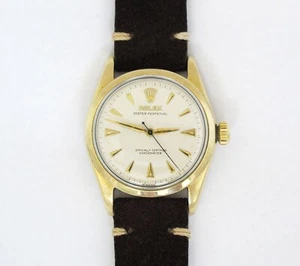 VINTAGE ROLEX OYSTER SEMI BUBBLE BACK REF.6334 S/STEEL AND 14K ROLLED GOLD 34mm - Picture 1 of 11