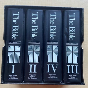 Vintage The Holy Bible on Cassette 48 Tapes King James Version KJV I II III IV - Picture 1 of 11