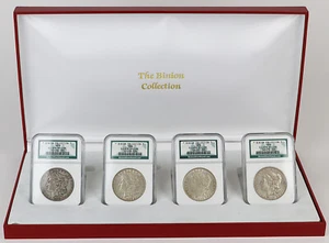 1879, 1886, 1896, & 1900 Morgan Dollar 4pc Set NGC Binion Collection with Case - Picture 1 of 3