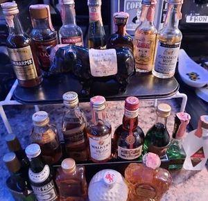 Vintage Airline Liquor Bottles (lot of 24) EMPTY 1980s variety List is MUST SEE! - Picture 1 of 1
