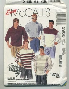Top para hombre sin cortar patrón McCall's # 3966 (solo tejido elástico) talla grande - Imagen 1 de 1
