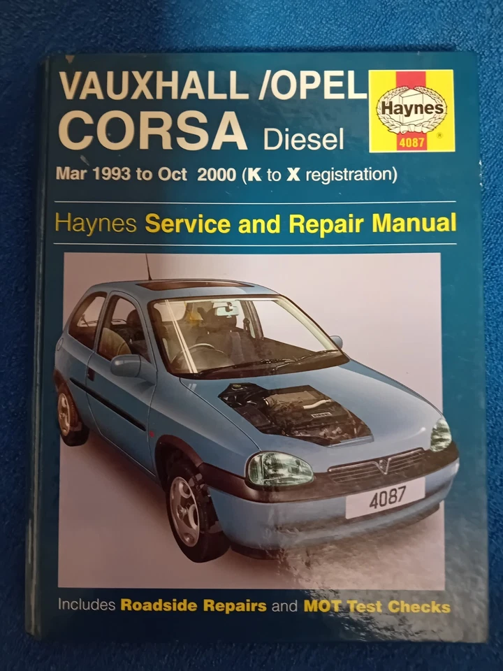 Haynes Service & Repair Manual - #4087 Vauxhall/Opel Corsa Diesel 1993-2000 - Image 1 of 1