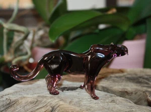 Art Blown Glass Figurine Panther - Picture 1 of 2