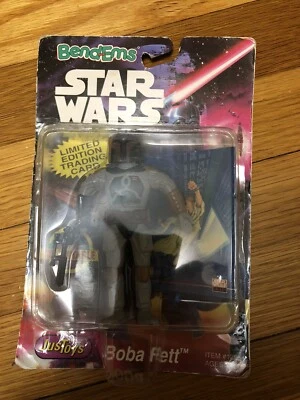 JusToys Star Wars Bend-Ems Boba Fett W/ Trading Card Vintage 1994 - Image 1 of 3