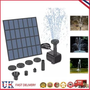 Solar Water Fountain Pumps Solar Fountain for Bird Bath Ponds Garden Fish Tank - Picture 1 of 12