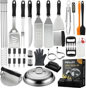 Grilljoy 46PC Griddle Accessories Set with Plastic Handle for Outdoor Grilling - Picture 1 of 7
