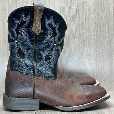 Botas occidentales Ariat Tombstone para mujer talla 4 punta cuadrada cuero 10012794 marrón tierra Foto 1 de 4