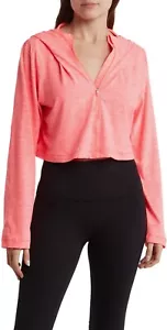 90 Degree by Reflex Hoodie Heather Pink Half Zip Pullover Top NWT Size Large L - Picture 1 of 5