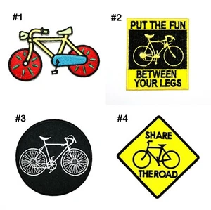 Bicycle Bike Patch Cycling Sports Artwork Emblem for DIY Iron on Clothes Jacket - Picture 1 of 20