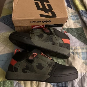 Mtb Shoes 4.0 Clip Pro Camo Green LEATT Bike Size 8 US 41.5 EU Brand New! - Picture 1 of 4