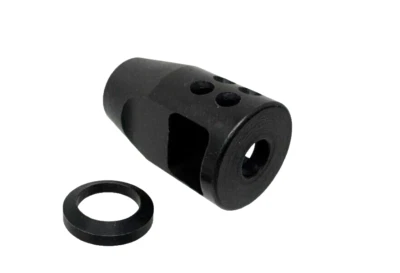 Compensador compacto 5,56 freno de boca comp 1/2x28 todo acero + arandela de aplastamiento gratis Foto 1 de 4