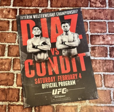 UFC 143 PROGRAM | NICK DIAZ-CARLOS CONDIT | MAX HOLLOWAY debut vs Poirier: RARE! - Image 1 of 4