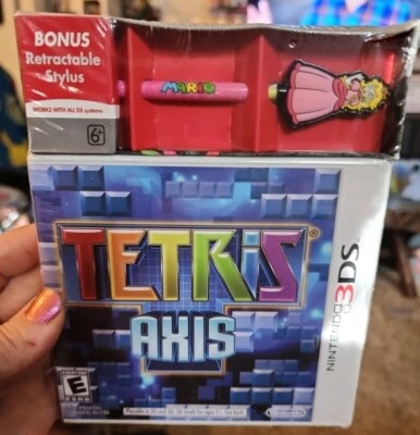 Tetris: Axis Nintendo 3DS + Bonus Retractable Peach Stylus Pen,Rare New Sealed - Image 1 of 3