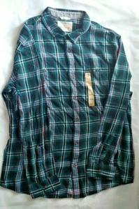 NWT Urban Pipeline XXL Green Plaid Flannel Button Up - Picture 1 of 2