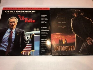 2 Laserdisc Clint Eastwood Movies: In The Line of Fire (1993), Unforgiven (1992) - Picture 1 of 3