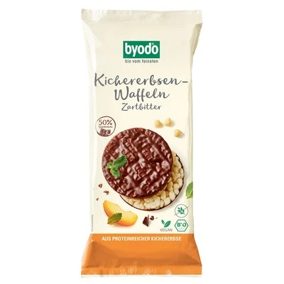 BYODO Kichererbsen-Waffeln Zartbitter 65g - Bild 1 von 3