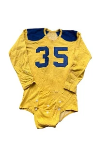 Vintage 40s Wilson Football Jersey Game Worn Button Flap Durene USA Size 36 - Picture 1 of 13