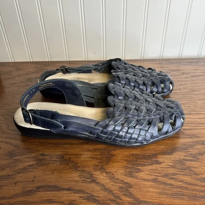 Softspots Women’s Tobago Blue Leather Sandals Size 9 Wide Excellent Condition! - image 1 of 4