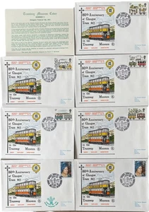 80th Anniversary Of Glasgow Tram 812 Cover No 9 1980 Dawn First Day Covers X 8 - Bild 1 von 1