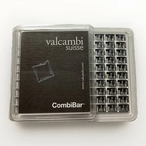 CombiBar Valcambi 100 x 1 Gramo Plata con Tarjeta de Ensayo 100 gramos. - Imagen 1 de 4