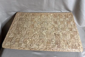 VTG Bamboo Woven Rattan Rectangular Table Placemats Boho Set of 4; 12x18 - Picture 1 of 4